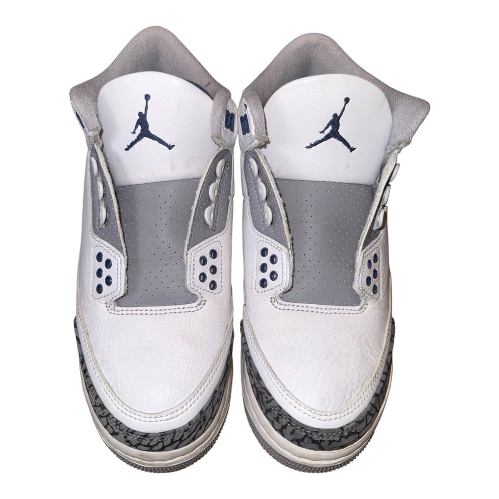 Air Jordan 3 Retro Shoes Youth Size 6Y White Midnight Navy Sneakers DM0967-140